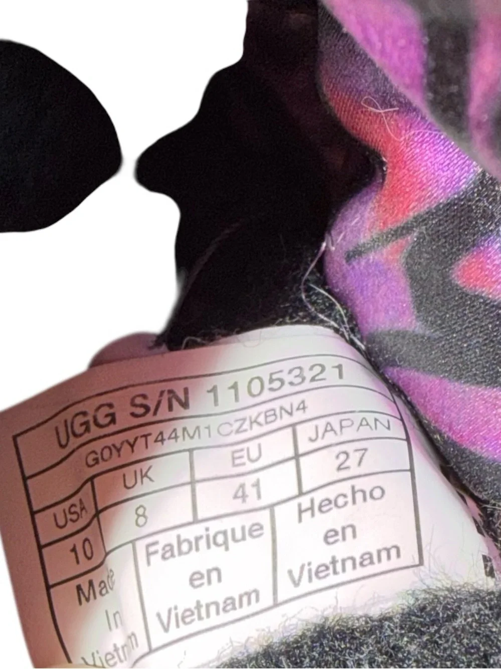 UGG Graffiti Quilted Slide Sandals in Pink, Orange & Black